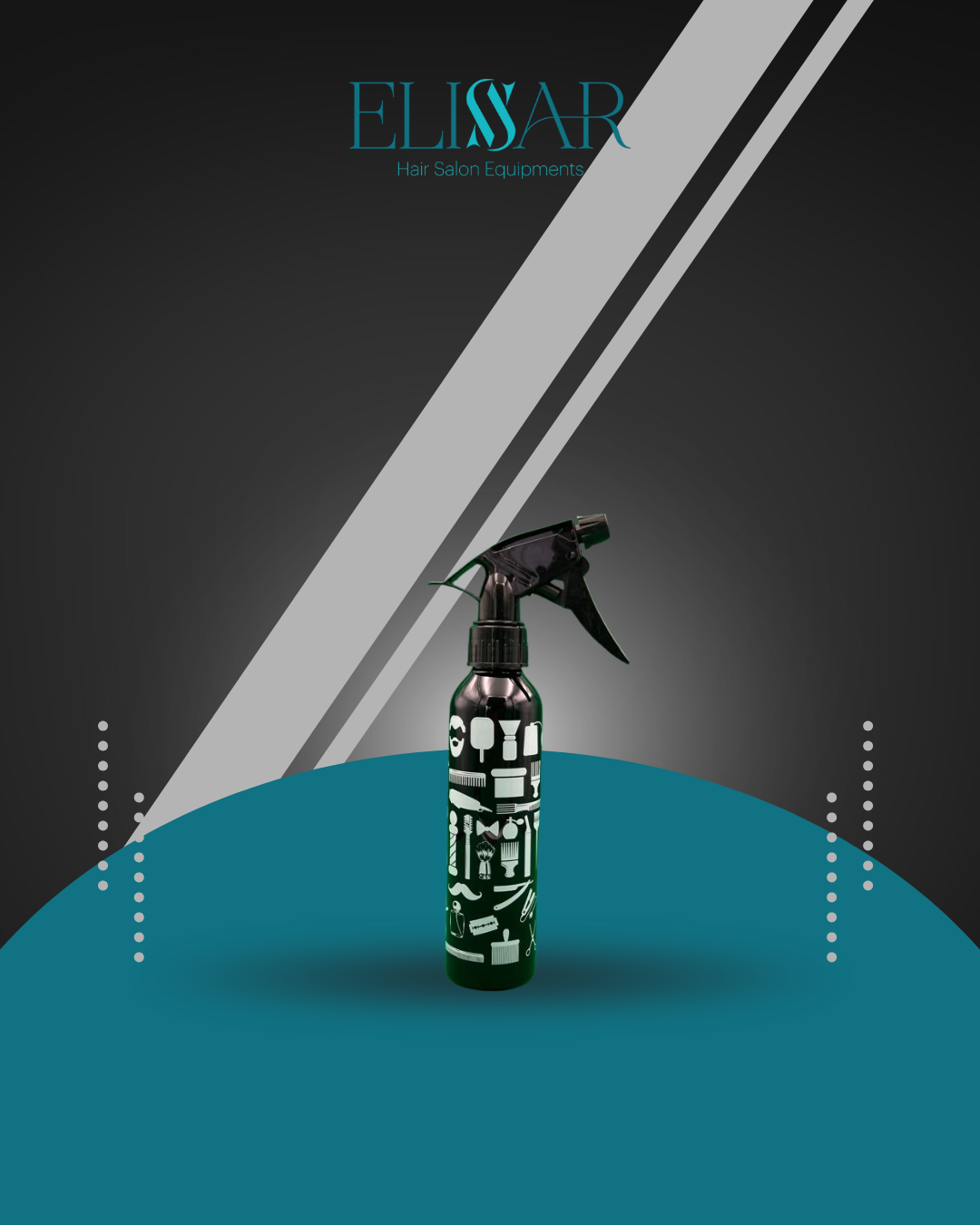 barber-themed spray bottle