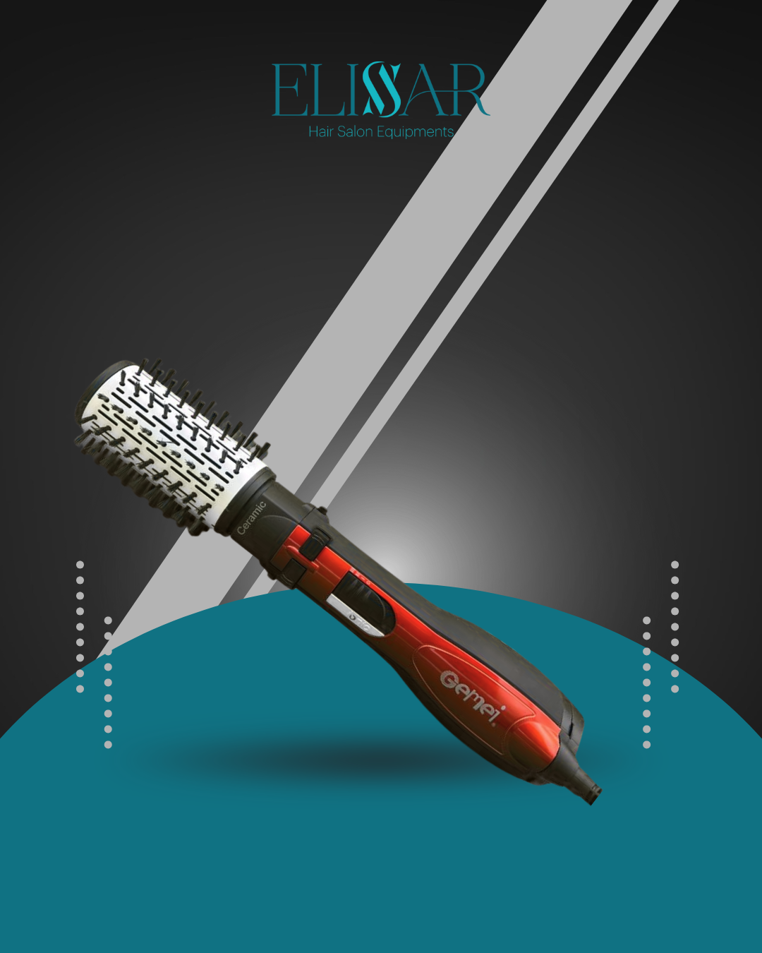 Gemei Ceramic Hot Air Brush